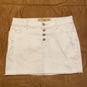 Hollister white mini skirt